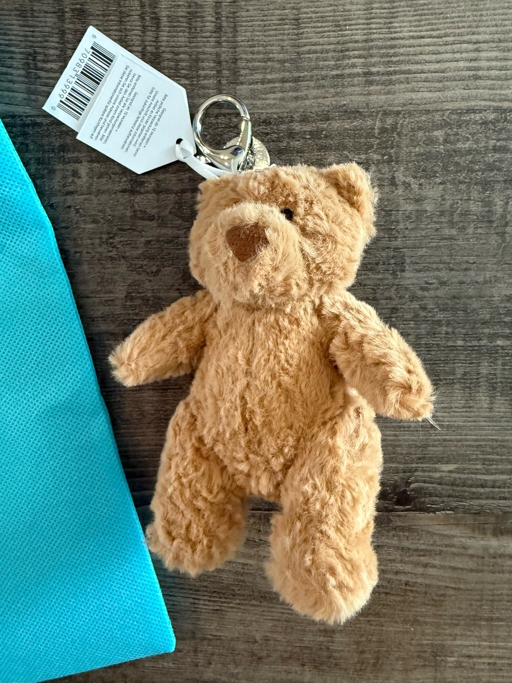 Jellycat Bartholomew Bear Bag Charm Authentic New With Tag - Picture 4 of 8